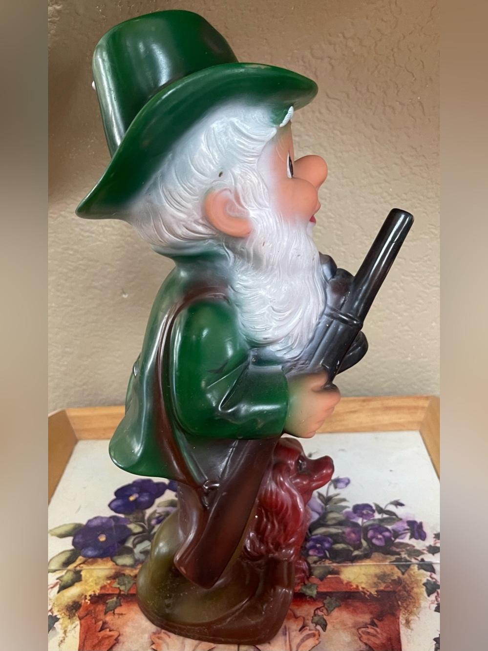 GOTZ Gnome Figurine with Binoculars - Decorative Garden Accent 13 inches tall. - Picture 4 of 5
